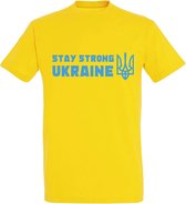 Stay Strong Ukraine Unisex t-shirt | Oekraine | Kiev | Oorlog | Oekrainse vlag | Heren en Dames | Geel Blauw