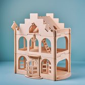 Jouets en bois Mansion / Dollhouse. Pour les enfants à partir de 3 ans. Fabriqué aux Nederland par Lovelties ! Une belle maison pour des heures de plaisir.