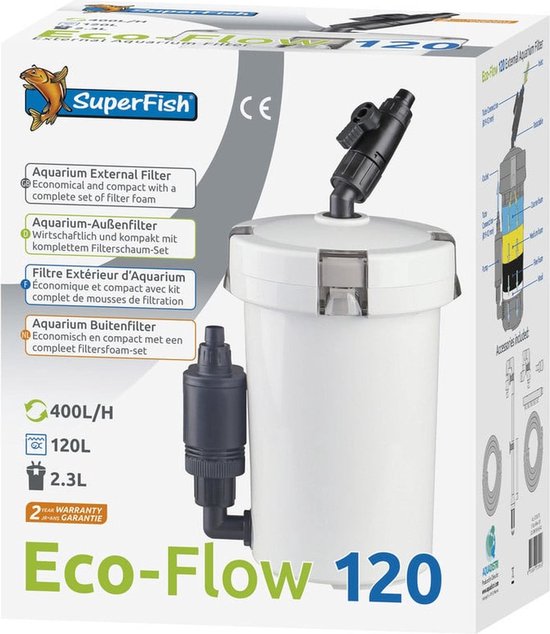Eco-Flow 120 Aquarium Buitenfilter - SuperFish