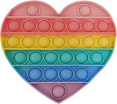 Fidget toys pop it - Coeur - Hartjes - Jouets - Pastel - Rainbow -en-ciel - Arc-en-ciel - Anti-stress - Augmentation de la concentration - multicolore