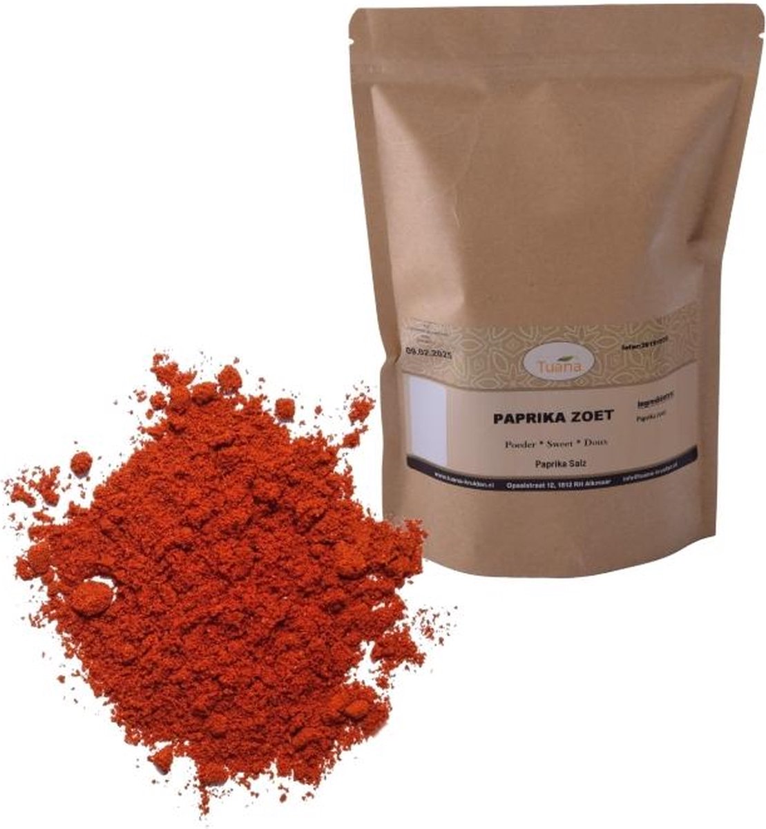 Goedkoopste Tuana Kruiden - Paprika Poeder Zoet - Zak 1000 Gram - Kruiden Zonder Zout - KZ0198