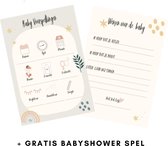 Baby Bunny - Babyshower spelletjes : babyshower invulkaarten + GRATIS babyshower spel