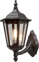 Applique de Luxe Oneiro's Firenze Up 44 x 30 cm E27 aluminium noir - noir - spot à pointes - énergie solaire - LED extérieur - lampe - solaire - LED - éclairage de jardin - jardin - été - éclairage - Lampe solaire