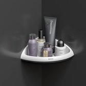 Ecoco - Badkamer Organizer - Driehoekig - Opslag - Accessoires Houder - Lotions - Doucherek - Compact - Zwart