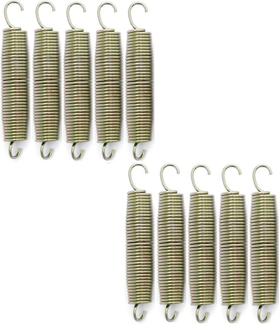 BERG Trampoline Veren - 19 cm  - TwinSpring - Goldspring - 10 Stuks - met 1 trekhaak