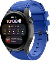 Siliconen Smartwatch bandje - Geschikt voor  Huawei Watch 3 - Pro siliconen bandje - blauw - Strap-it Horlogeband / Polsband / Armband