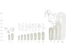 legecapsules.com - 1000 stuks lege capsules - MAAT 2 - vegetarische capsules