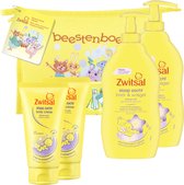 Zwitsal Slaap Zacht Pakket Lavendel  - 2x Zwitsal Bad & Wasgel + 2x Bodycreme + 1x Toilettas