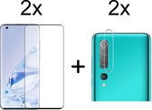 Beschermglas Xiaomi Mi 10 Screenprotector - Full Glue Cover - 2 stuks - Xiaomi Mi 10 Screenprotector - Xiaomi Mi 10 Screen Protector Camera - 2 stuks