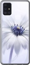 Geschikt voor Samsung Galaxy A52 5G hoesje - Bloem - Abstract - Wit - Siliconen Telefoonhoesje