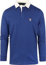 Barbour - Crest rugby Blauw - Regular-fit - Heren Poloshirt Maat XL