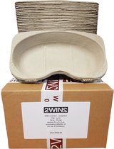 2WINS wegwerp nierbekken - spuugbakjes van pulp karton - 20 stuks à 750 ml