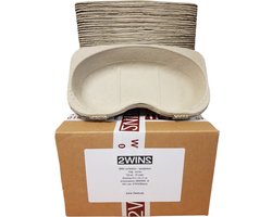2WINS wegwerp nierbekken - spuugbakjes van pulp karton - 20 stuks à 750 ml