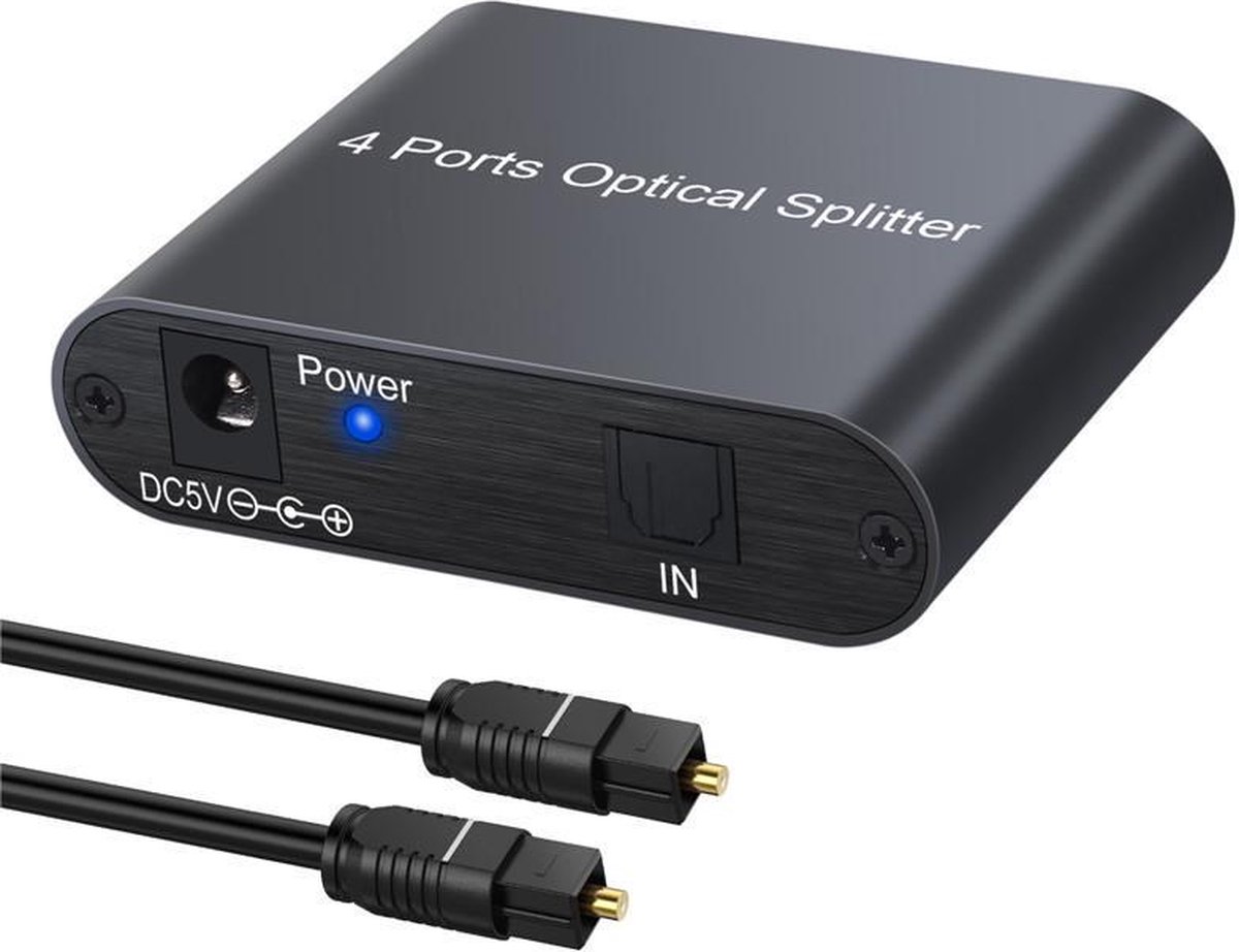 Optical Audio Cable RIIEYOCA Toslink Splitter 1 In 2 Out, 1 Stecker Zu