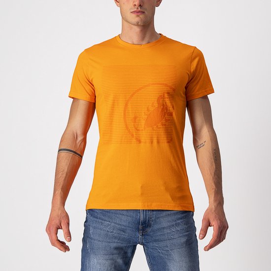 Castelli Casual T-Shirt Heren Oranje - 72 SCORPION TEE BURNT