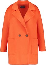 SAMOON Dames Korte mantel met reverskraag Glowing Orange-48