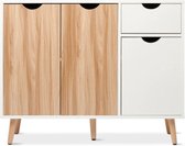 Homesse Moderne Opbergkast - Dressoir - Dressoir Kasten - Opbergkasten met Deuren - Wit