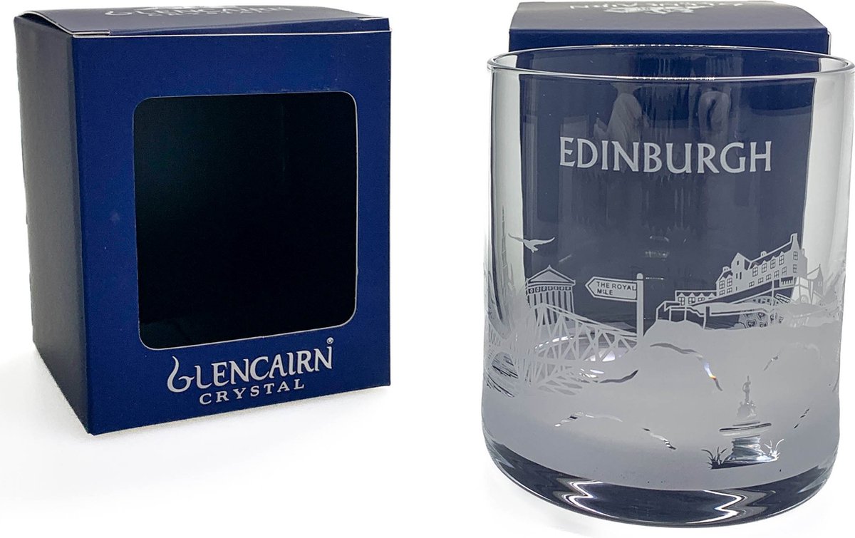 Whiskyglas Skyline Edinburgh - Gegraveerd - Glencairn Crystal Scotland