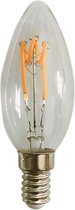 LED FILAMENT E14 KAARS DIMBAAR CLEAR 1.6W - 2100K - Led lamp E14 - Kaarslamp - Dimbaar - Ø35 - Warm wit -