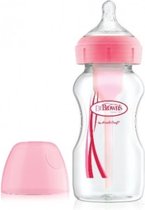 Dr. Brown's Baby Bottle Wide Mouth Pp Pink 240ml 1u