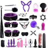BDSM set - 27delig - Discreet verpakt - paars/zwart