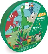 Scratch PlayPuzzle 36pcs: 3D DINO 33x23,1cm, en boîte ronde 20x20x4,5cm, 3+