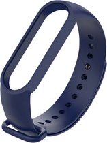 Horlogebandje Geschikt voor Mi Band 3/4 - Sportarmband - Slimme Horlogeband Geschikt voor Mi Band 3/4 - Marineblauw