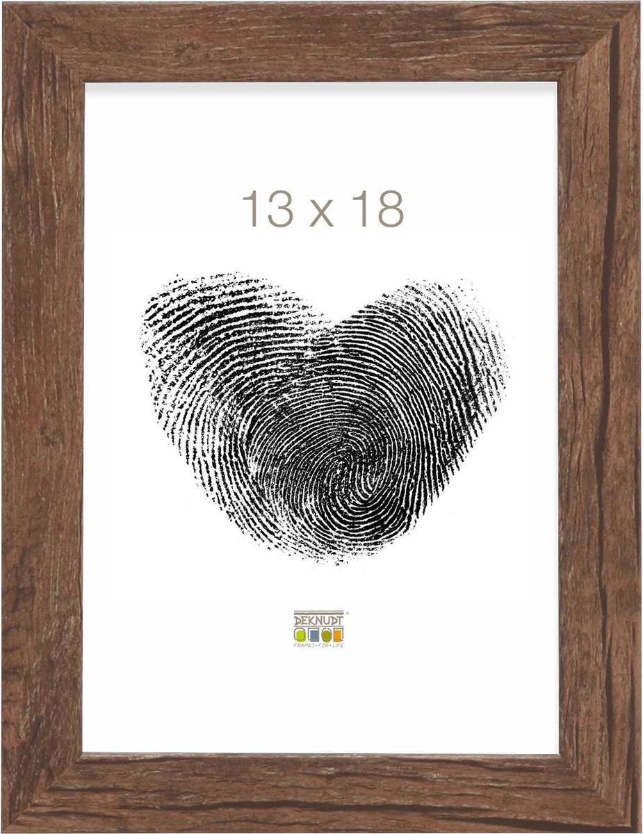 Deknudt Frames fotolijst S45RH3 - bruin - hout - 13x18 cm