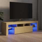 vidaXL Tv-meubel met LED-verlichting 140x35x40cm sonoma eikenkleurig