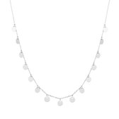 Michelle Bijoux - Ketting - Schakel - Discus - Coins - Muntjes - Zilverkleurig
