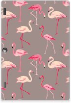 Cover Lenovo Tab 10 | Tab 2 A10-30 Back Case Flamingo met transparant zijkanten