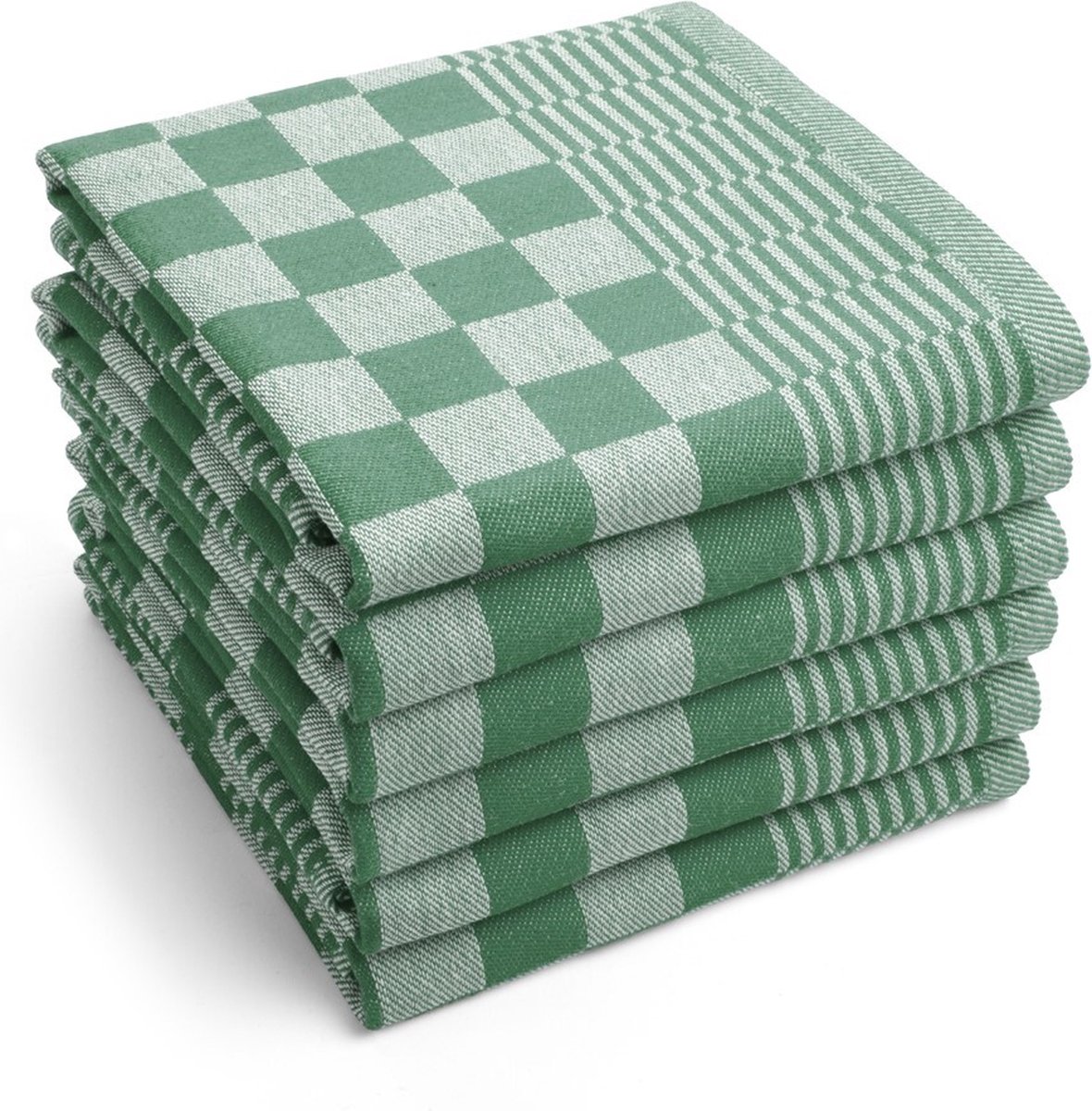 Byrklund Theedoek Clean & Tidy - 6x 50x70 - 100% Katoen - Groen