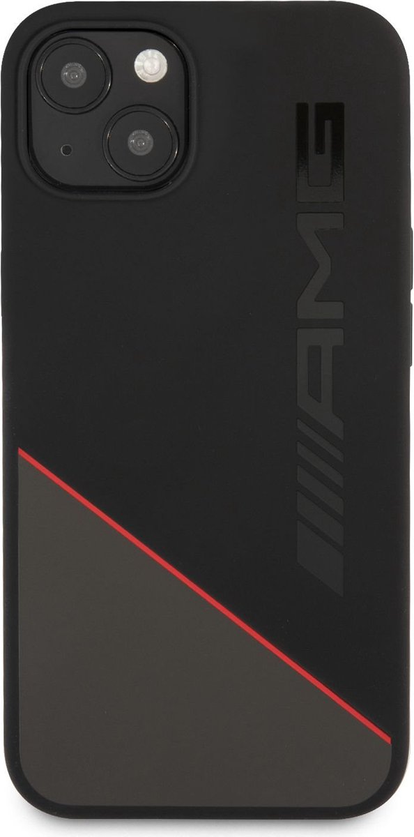 Mercedes-AMG Silicone Back Cover Two Tones voor iPhone 13 Mini (5.4") - Zwart/Rood