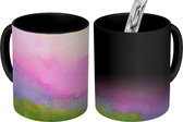 Magische Mok - Foto op Warmte Mok - een roze lucht boven een landschap - 350 ML - Uitdeelcadeautjes
