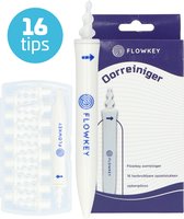 Flowkey® Oorsmeer Verwijderaar - Oorreiniger - Inclusief 16 herbruikbare Tips + Opbergdoos - Spiraalvormig