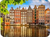 Muismat Amsterdam Rubber - Hoge kwaliteit foto van Amsterdam - Muismat op polyester bedrukt - 25 x 19 cm - Anti-slip muismat - 5mm dik - Muismat met foto - heerlijk voor op je bure