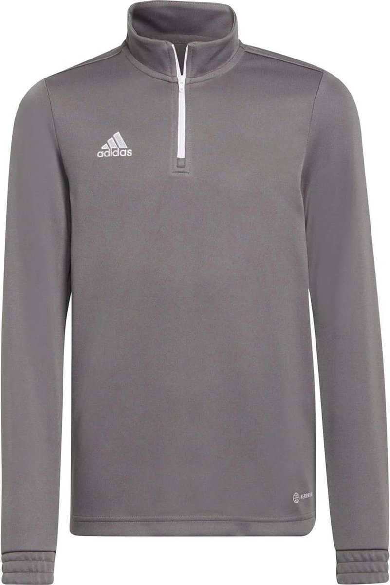 adidas - Entrada 22 Training Top Youth - Grijze Zip Top-152