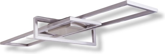Moderne Led Plafondlamp - Rechthoekige Led Plafondlamp - OME Plafondlamp LED Mat Nikkel - Interieur Moderne Plafondlamp - Woonkamer led plafondlamp - design plafondlamp - keuken plafondlamp