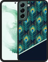 Galaxy S22+ Hardcase hoesje Pauwenveren - Designed by Cazy
