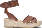 VIA VAI Gianna Espadrilles - Met Sleehak - Dames - Cognac - Maat 37
