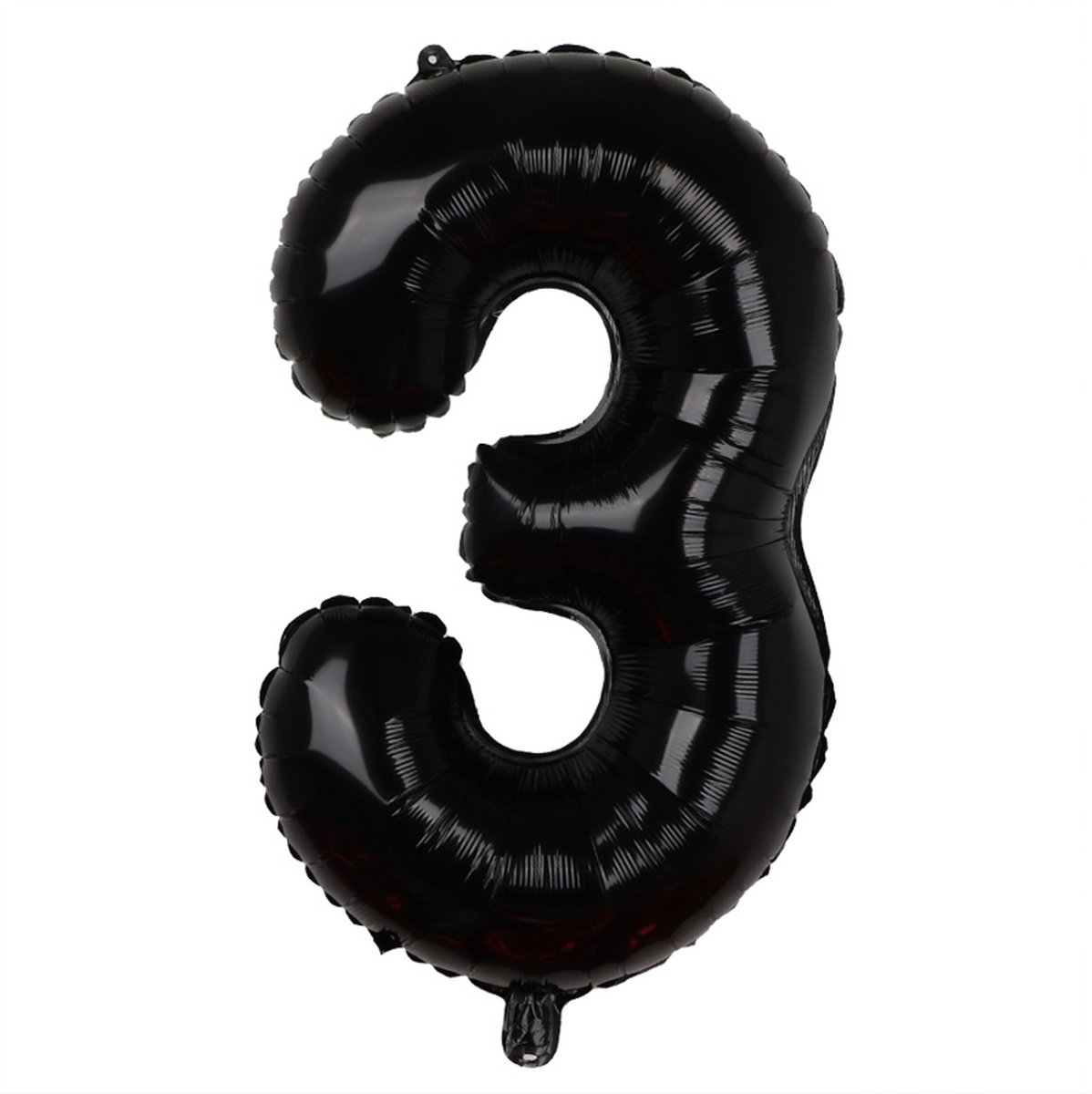 Folieballon / Cijferballon Zwart XL - getal 3 - 82cm