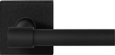 GPF8231.02 Hipi Deux deurkruk op vierkante rozet zwart, 50x50x8mm