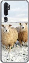 Geschikt voor Xiaomi Mi Note 10 hoesje - Groep nieuwsgierige schapen - Siliconen Telefoonhoesje