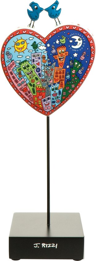 Goebel - James Rizzi | Decoratief beeld / figuur Love in the Heart of City 27 | Porselein - 27cm - Pop Art