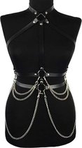 Zac's Alter Ego Harnas Straps & Chain Top Zwart