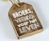 Tekst hanger 9x 7 broers, vrienden voor het leven