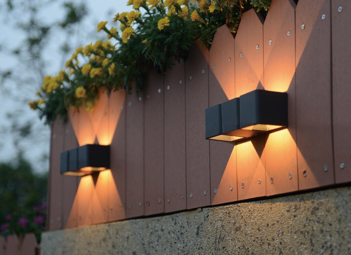 Design 2-lichts wandlamp buiten - Preston