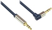 Premium audio kabel 3.5mm jack haaks 0,50 mtr.