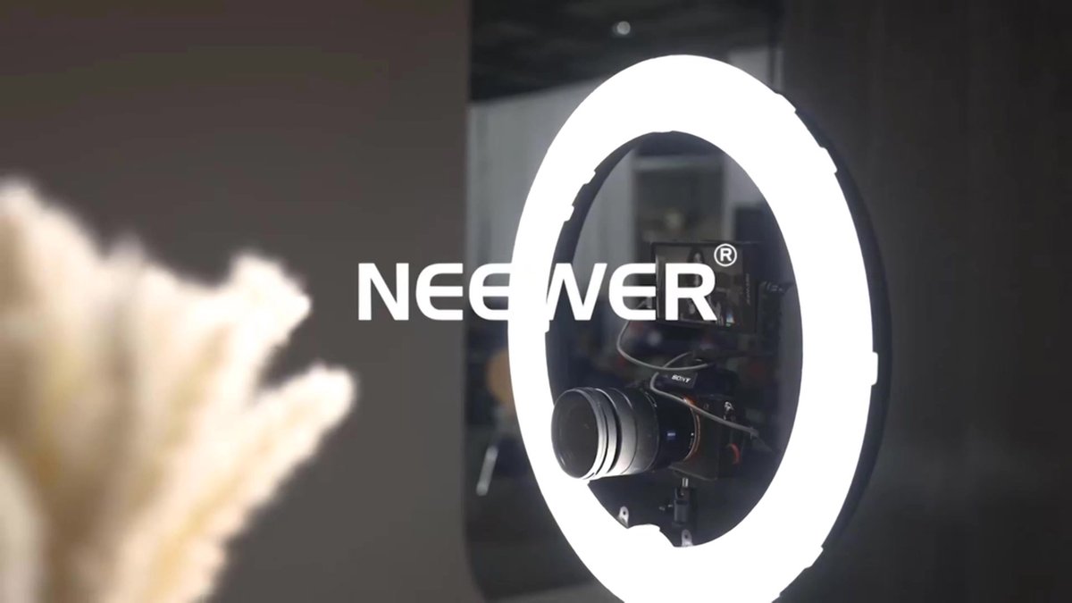 Neewer® - Ringlamplichtset 18 Inch/48 Inch Buiten - 55W 5500K Dimbare Led Ringlichtlampstatief Bluetooth Ontvanger Voor Youtube Tiktok