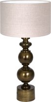 Light & Living Pagai tafellamp - schemerlamp - 66 cm hoog - Ø30 cm - brons met wit